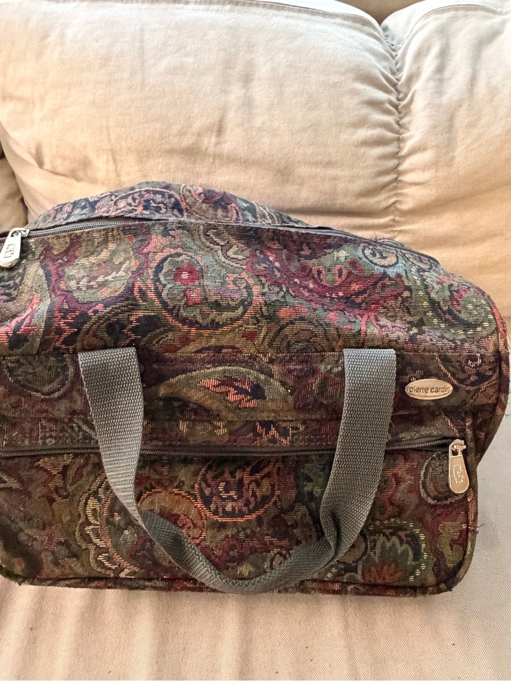 Pierre Cardin Paisley Tapestry Travel Bag